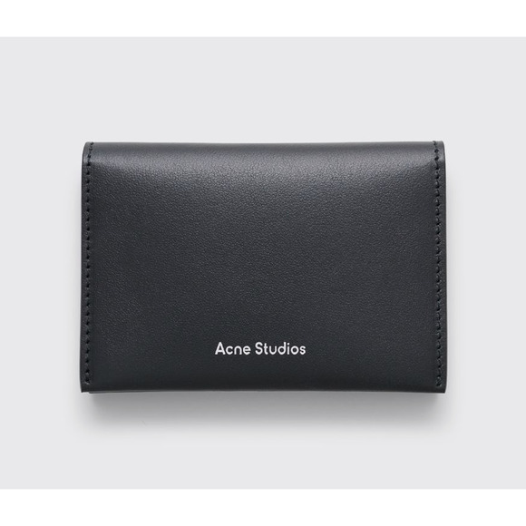 ACNE STUDIOS LEATHER CARD CASE WALLET BLACK - Picture 1 of 3